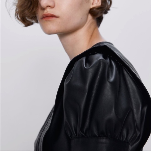 ZARA BNWT Faux Leather Dress - Picture 3 of 7
